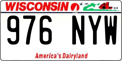 WI license plate 976NYW