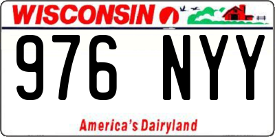 WI license plate 976NYY