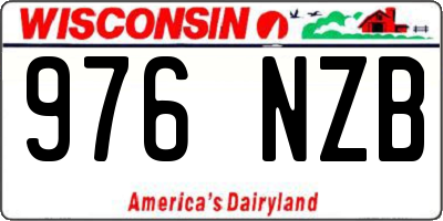 WI license plate 976NZB