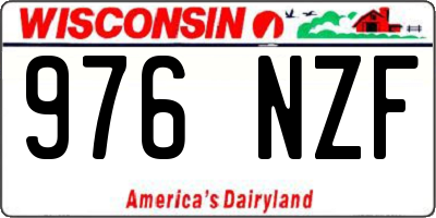 WI license plate 976NZF