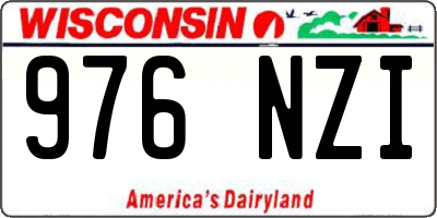 WI license plate 976NZI
