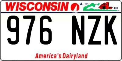 WI license plate 976NZK