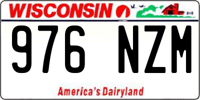 WI license plate 976NZM