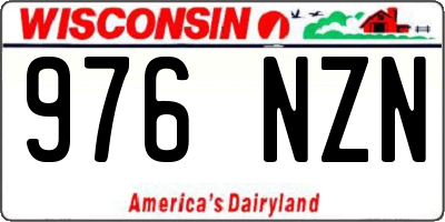 WI license plate 976NZN