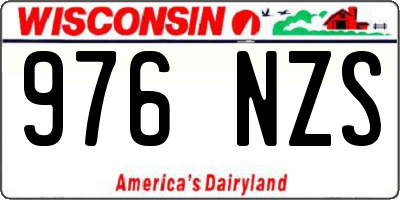 WI license plate 976NZS