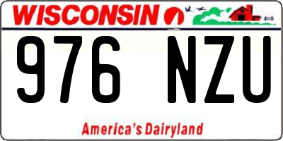 WI license plate 976NZU