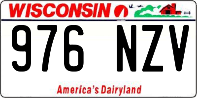 WI license plate 976NZV