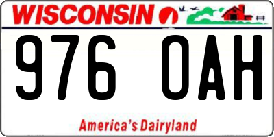 WI license plate 976OAH