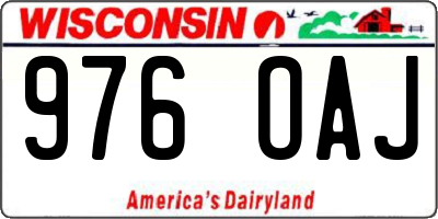 WI license plate 976OAJ