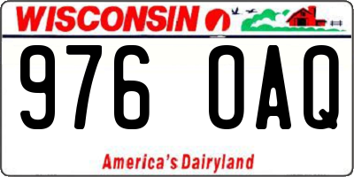 WI license plate 976OAQ