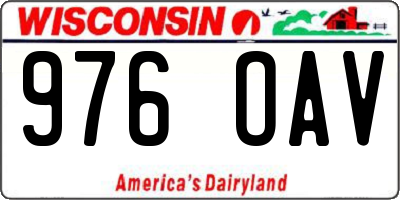 WI license plate 976OAV