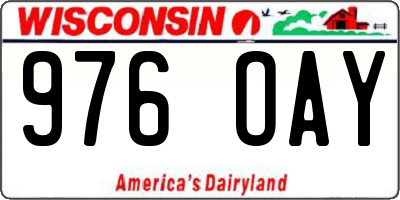 WI license plate 976OAY