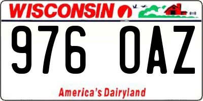 WI license plate 976OAZ