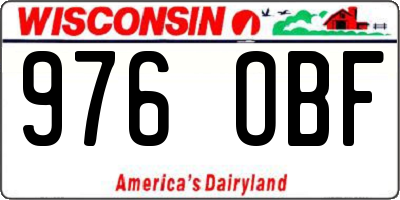 WI license plate 976OBF