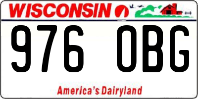 WI license plate 976OBG