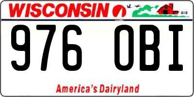 WI license plate 976OBI