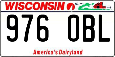 WI license plate 976OBL