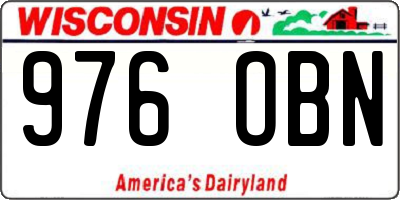 WI license plate 976OBN