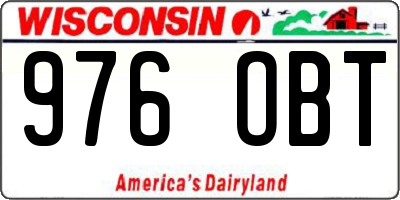 WI license plate 976OBT