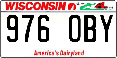 WI license plate 976OBY