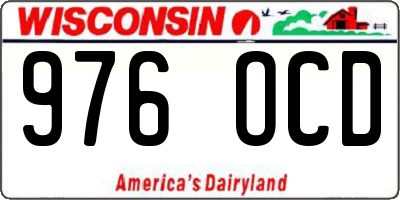 WI license plate 976OCD