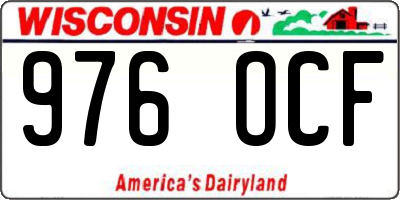 WI license plate 976OCF