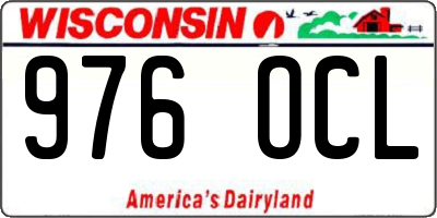 WI license plate 976OCL