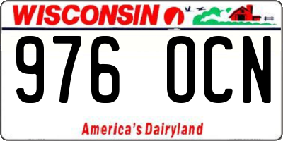 WI license plate 976OCN