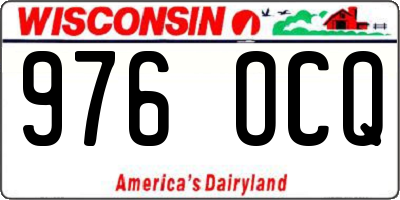 WI license plate 976OCQ
