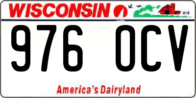WI license plate 976OCV