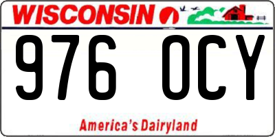 WI license plate 976OCY