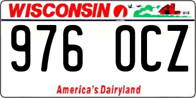 WI license plate 976OCZ