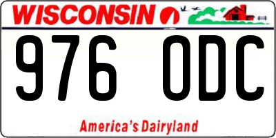 WI license plate 976ODC