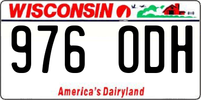 WI license plate 976ODH