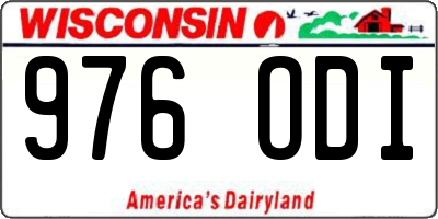 WI license plate 976ODI