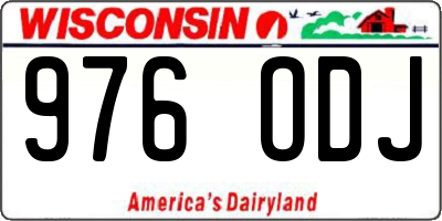 WI license plate 976ODJ