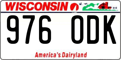 WI license plate 976ODK