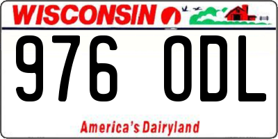 WI license plate 976ODL