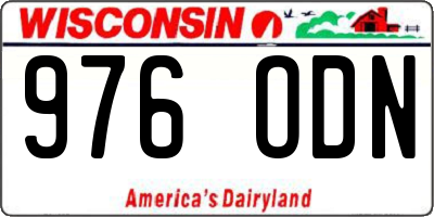 WI license plate 976ODN