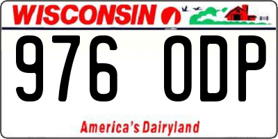 WI license plate 976ODP