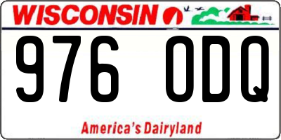 WI license plate 976ODQ
