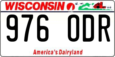 WI license plate 976ODR