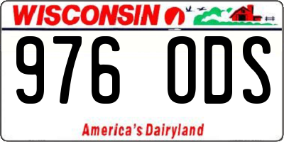 WI license plate 976ODS