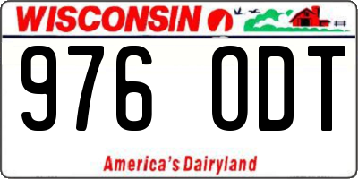 WI license plate 976ODT