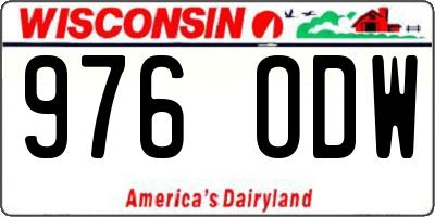 WI license plate 976ODW