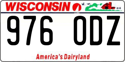 WI license plate 976ODZ
