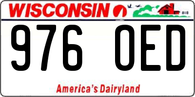 WI license plate 976OED