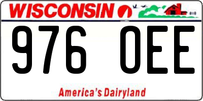 WI license plate 976OEE