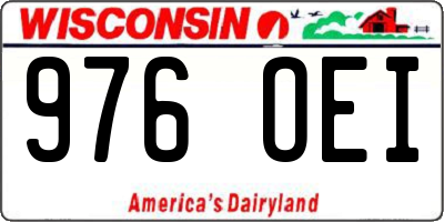 WI license plate 976OEI