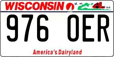 WI license plate 976OER